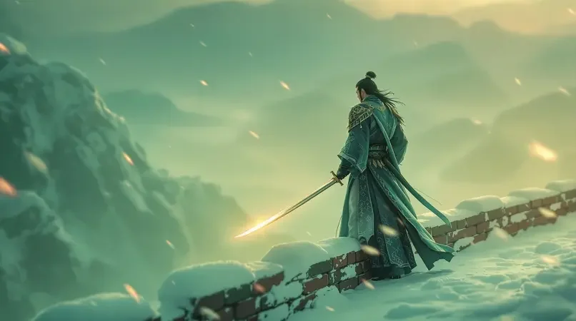 午夜影院《踏雪寻刀》横屏封面，古装武侠剧题材，评分9.0