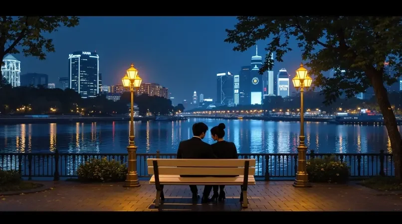 午夜影院《汉江边的告白》横屏封面，韩剧浪漫爱情题材，评分9.1